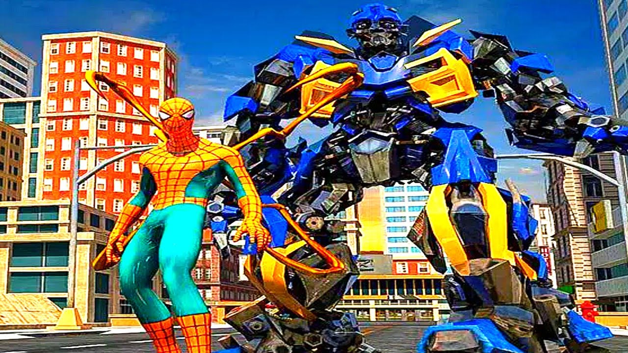 Auto Spiderbot: US Police Giant Robot City Battle | Android iOS Gameplay