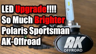 AK Offroad NEW 4000 LUMEN LED Headlight Upgrade for my Polaris Sportsman 570 // Install Comparison by Dad Tech TV 7,677 views 2 years ago 9 minutes, 30 seconds