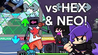 Rhythm game veteran vs. Hex & Neo (Friday Night Funkin Modded Playthrough)