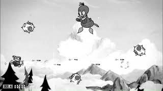 Cuphead Walllly Warbles - Aviary Action black and white