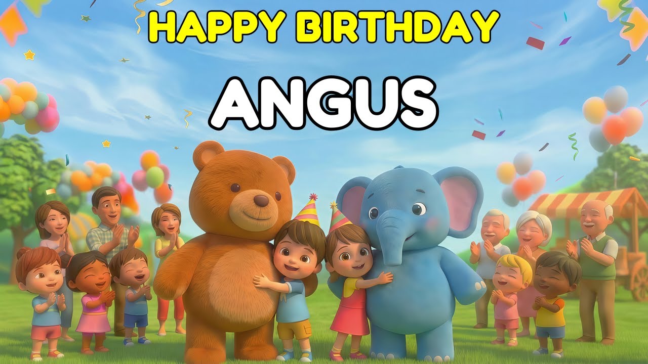 ANGUS Happy Birthday Song 👑 Premium 3D Animation - YouTube