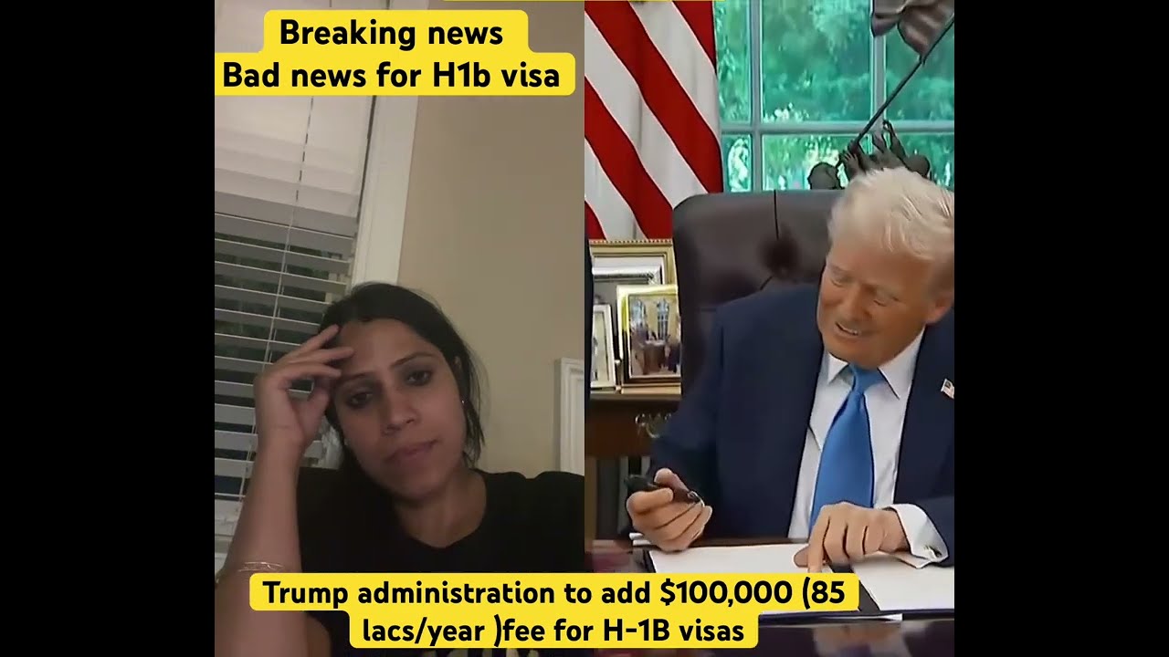 Trump Administration To Add 100 000 Fee For H 1B Visas TrumpExecutiveorder OvalOffice POTUS