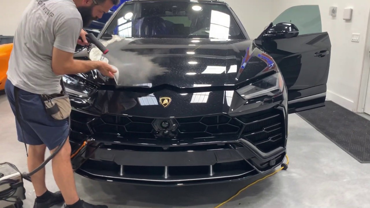 2019 Lamborghini Urus Chipped Hood PPF Removal - NO PAINT DAMAGE | Window Tint Z - Orlando Florida