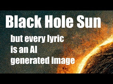 Black Hole Sun - But every lyric is an AI generated image