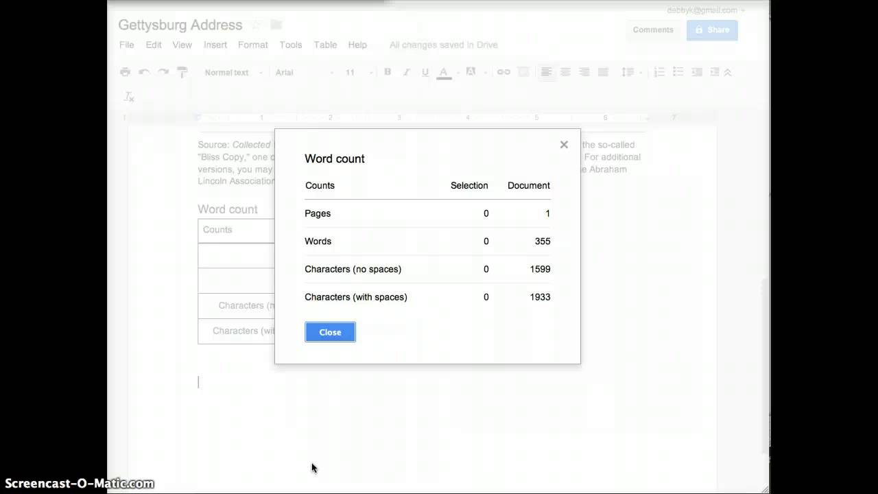 where to put word count in mla essay