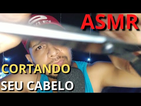 ASMR CORTANDO SEU CABELO - CORTE DE CABELO (HAIRCUT) SONS DE BOCA/ SONS DE TESOURA #asmrtingles
