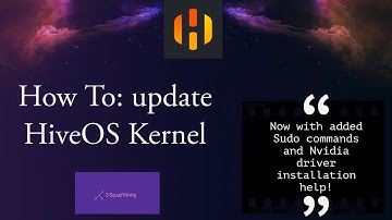 How to update your HiveOS Kernel + Sudo commands and Nvidia driver installation!