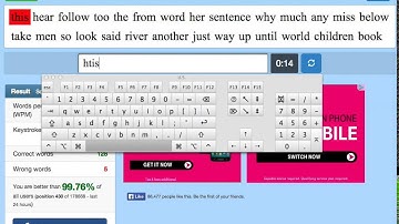 10FastFingers typing test 140 WPM