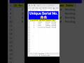 Serial Number in Sequence After Filter | How Serial Number In Sequence #shorts