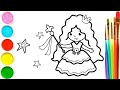 Princess Drawing For Beginners |Coloring princess |Cute Princess Drawing and Coloring for Kids,Child