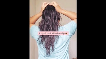 easy PONYTAIL HACK with(claw clip) #hair #hairstyle #hack #shorts #ponytail #hairtutorial #viral #yt
