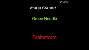 Green needle or Brainstorm? #audio #illusion #brainstorm #shorts