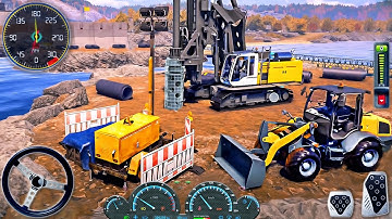 Bridge Road Building JCB Works 3D - Excavator Truck Construction Simulator - Android GamePlay