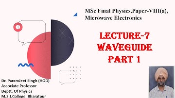 #MSc #Learning #Physics MSc Microwave Electronics, Waveguide Theory Part - 1