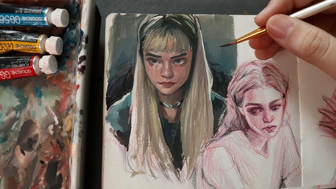 HOW TO PAINT AN @EtchrLab SKETCHBOOK COVER 