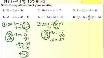 Lesson 3.4- Solving equations with variables on both sides