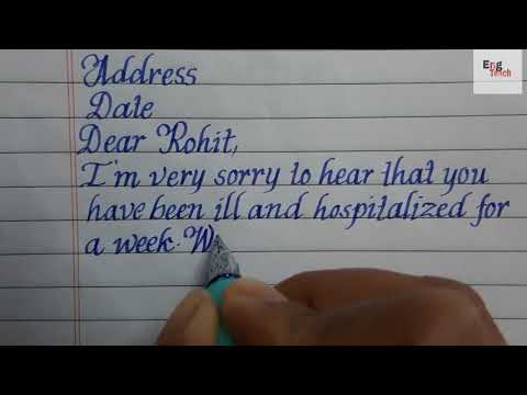 Letter to a sick friend/ Monocursive handwriting #9/ Eng Teach