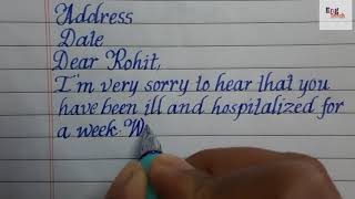 Letter to a sick friend/ Monocursive handwriting #9/ Eng Teach