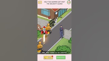 Help the shipper get past the security guard Tricky Twist Puzzle Level 79 #trickytwist #bestgame