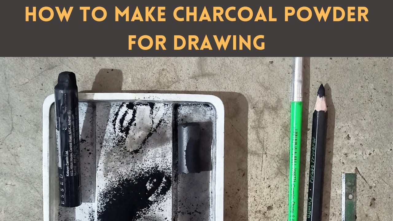 How to make Charcoal Powder at Home for Drawing | Homemade Charcoal ...