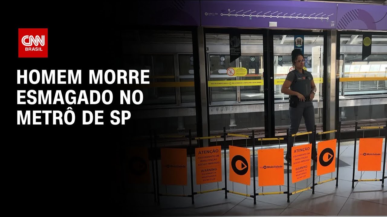 Passageiro morre após ficar preso em porta de trem no metrô de SP | CNN PRIME TIME