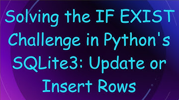 Solving the IF EXIST Challenge in Python