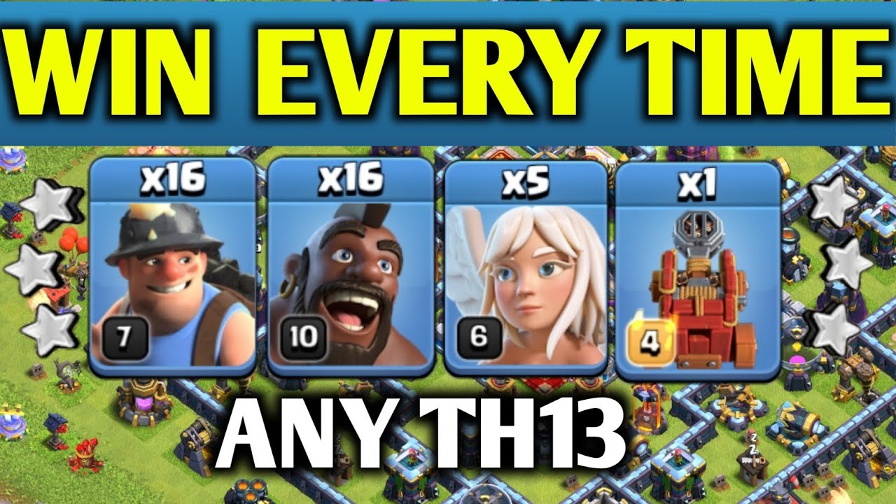 Best th13 hybrid Attack strategy (clash of clans)