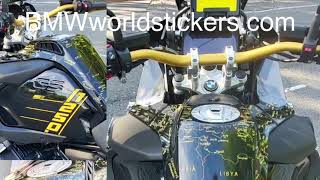Bmw R1250Gs Adv 40th Anniversary HOW TO APPLY, INSTALL, look TUTORIAL tank yellow stickers decals