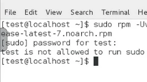 Centos 7 : user is not allowed to run sudo on localhost. This incident will be reported