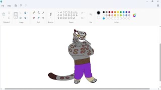 🔴How To Draw Tai Lung (Kungfu Panda) In MS Paint l Drawing