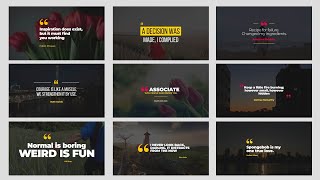 Quotes Title Animation  After Effects Template | Motion Graphics | Premiere Pro Templates