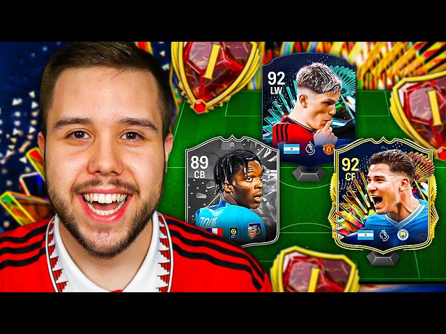 92 ALVAREZ, 92 GARNACHO u0026 89 TOURE! 😱 FUT Champs - FC 24 Ultimate Team class=