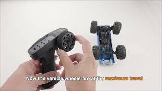 FMS 1:24 scale Smasher V2 Unboxing & Transmitter Instructions FCX24 Blue White 4WD RC car RTR