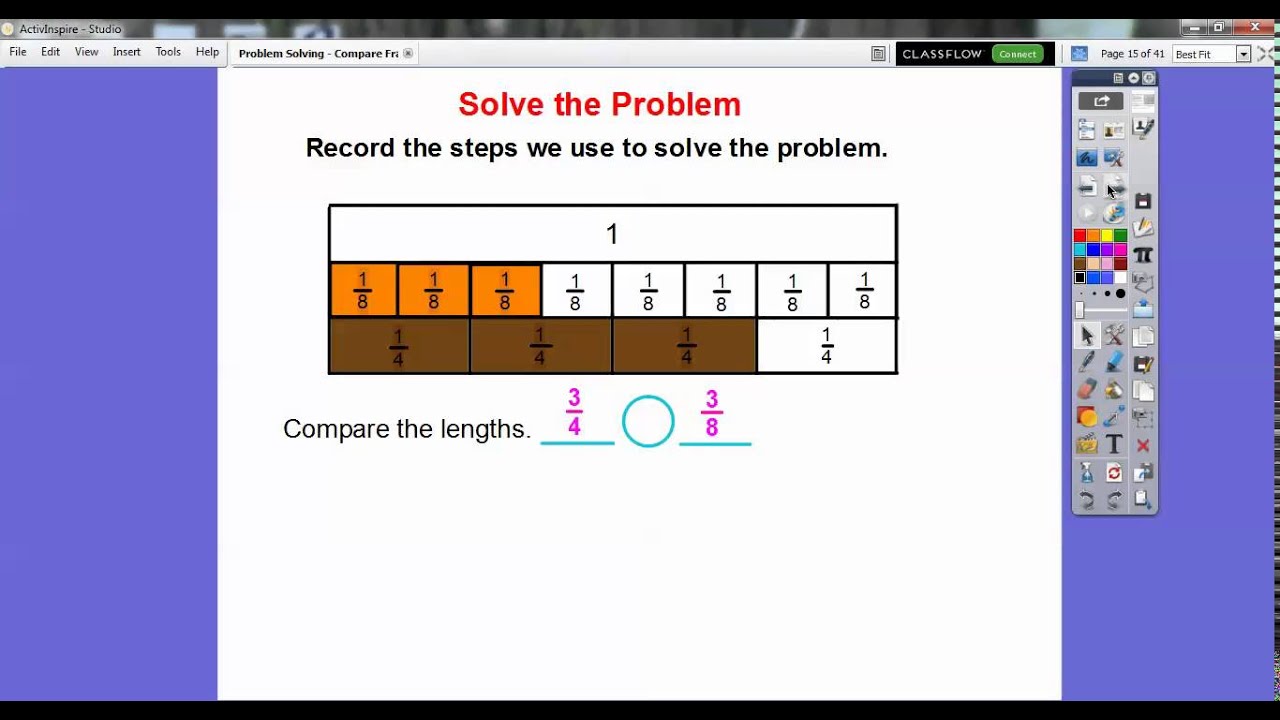 solving comparison problems with fractions