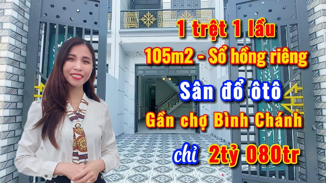 Nhà mới xây 105m2 gần chợ Bình Chánh Sổ Hồng Riêng giá... - youtube
