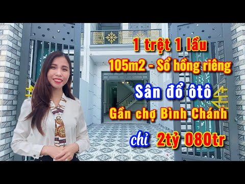 Video Nhà mới xây 105m2 gần chợ Bình Chánh Sổ Hồng Riêng giá... - youtube