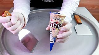 M&M'S ice cream rolls street food - ايس كريم رول ب إم آند إمز