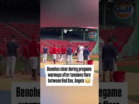 Red Sox-Angels BRAWL prior to game! 😳