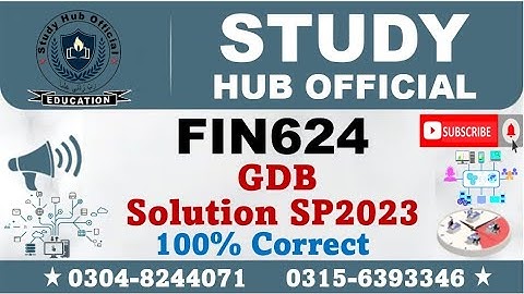 fin624 GDB Solution Spring 2023