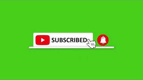 Animated YouTube Subscribe Green screen button with bell notification and and mouse click sound