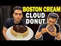 GIANT BOSTON CREAM CLOUD DONUT || Chocolate Frosted, Cream Filled, Low Calorie, High Protein Donut