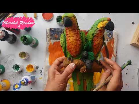 🎨COMO PINTAR LOROS de CERÁMICA 🐦- DIY MANUALIDADES