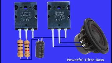 DIY Powerful Ultra Bass Audio Amplifier Using 2SC5200 & 2SA1943 / Output Capacitors / How to make