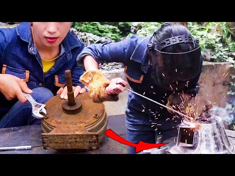 💡 How To Converting Broken Power Generator Into Hydro Generator | Amazing Restoration By A Girl