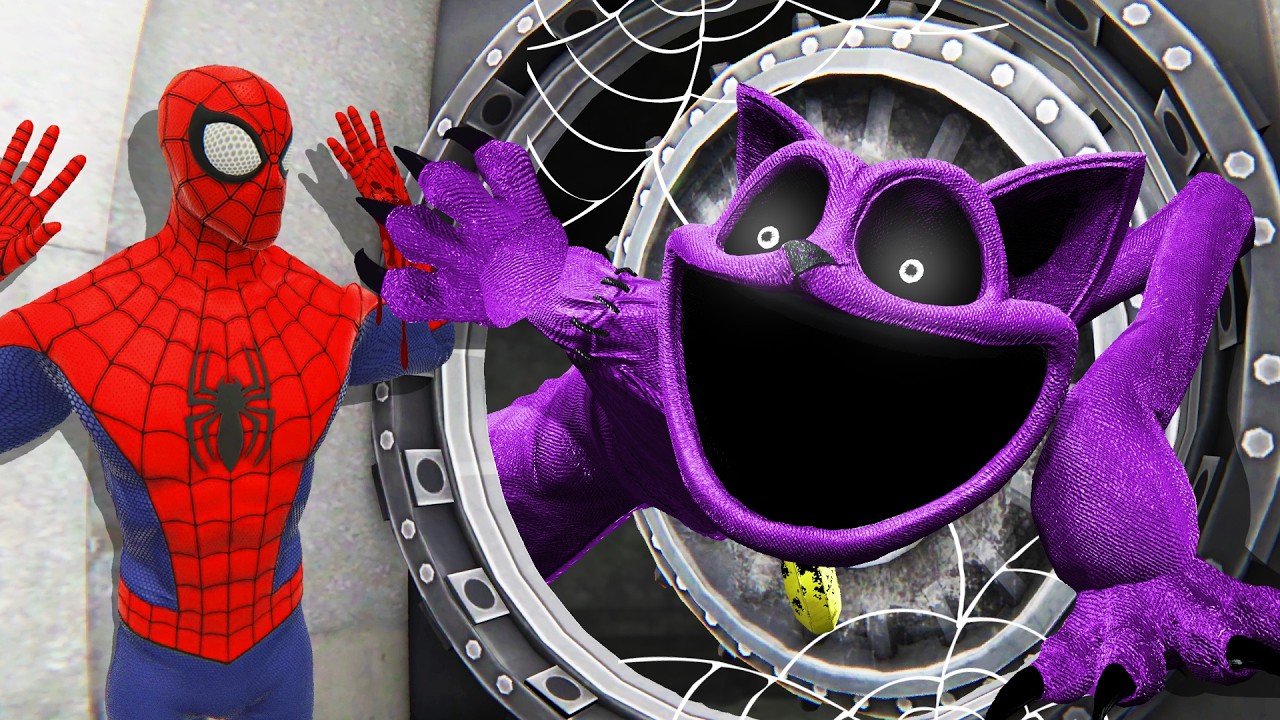 Spiderman HIDES from CATNAP in VR