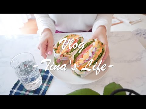 SUB)【Vlog】わんぱくサンド // お花のある暮らし