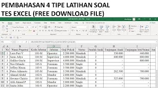 Belajar 4 Tipe LATIHAN SOAL TES EXCEL (hitung penjualan, gaji karyawan, data buku, tarif hotel) Belajar 4 Tipe LATIHAN SOAL TES EXCEL (hitung penjualan, gaji karyawan, data buku, tarif hotel)