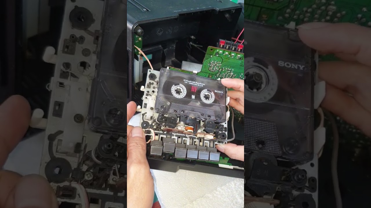 El sonido del reproductor de casetes 