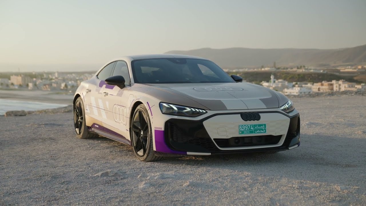The new Audi e-tron GT prototype golden camouflage wrap Design