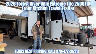 New Floorplan- 2026 Forest River Vibe Extreme Lite 2500FIK Front Kitchen Travel Trailer